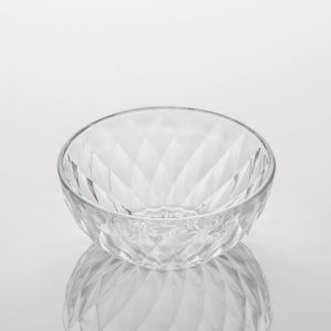 Прозрачна стъклена купа за сервиране "Диамант" - 300 мл.