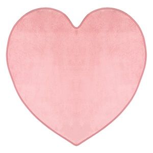 Декоративен килим Сърце, Розов, 90 x 90 см.