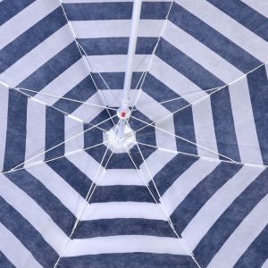 Плажен чадър синьо бяло на райе - 1.80 метра