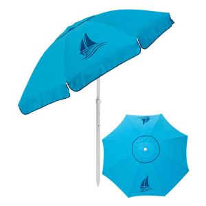 Плажен чадър - синьо корабче - 2 метра