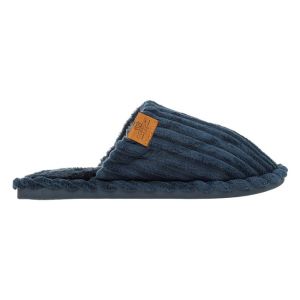 Домашни зимни чехли за мъже - Сини с релефни ивици 