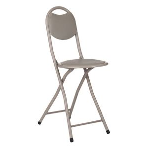 Сгъваем стол - метален - бежов - 30 х 80 см.