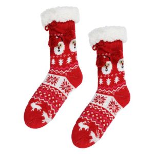 Дамски Коледни чорапи с Помпони - Размер 36-42