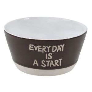 Керамична купа за супа с надпис 'Every Day is a Start' - 425 см.