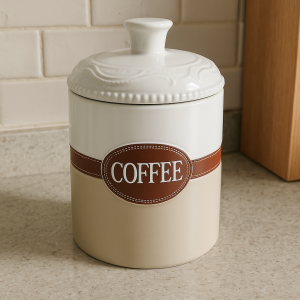 Керамичен буркан за съхранение на кафе - 1 литър