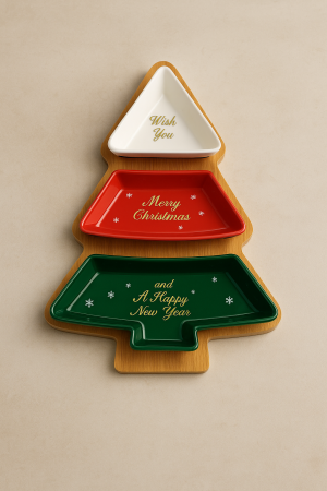 Коледно плато във формата на Елха - 27,5 x 20 x 3,1 см.