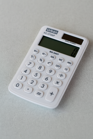 Мини калкулатор - бял