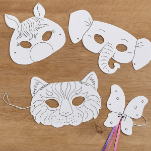 Карнавален комплект - маски за оцветяване - 3 бр.