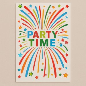 Парти банер за врата - Party Time - 150 х 68 см.