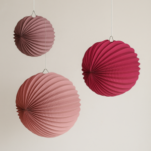 Парти декорация - розова - 3 бр.