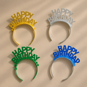 Парти диадема - Happy Birthday - 4 бр.