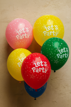 Парти балони - цветни - LET'S PARTY - 30 см. - 20 бр.