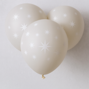 Парти балони - бели - животни - 30 см. - 10 бр.