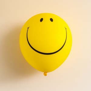Парти балон - Emoji - жълт - 90 см.