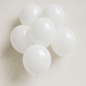 Парти балони - бели - 30 см. - 20 бр.
