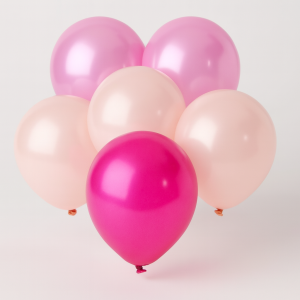 Парти балони - розови и екрю - 30 см. - 20 бр.