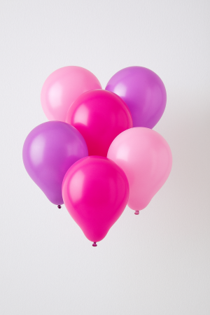 Парти балони - цикламени - 3 цвята - 25 см. - 10 бр.
