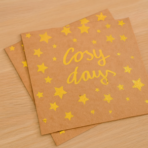 Парти салфетки - кафяви - 33 х 33 см. - 12 бр.