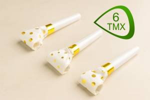 Парти свирки - златисти точки - 6 бр.