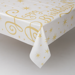 Парти мушама за маса - Happy Birthday - 180 х 120 см.