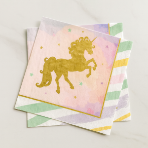 Парти салфетки - еднорог - 33 х 33 см. - 20 бр.