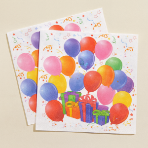 Парти салфетки - балони - 33 х 33 см. - 40 бр.