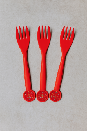 Парти вилички - клоун - пластмасови - 10 бр.