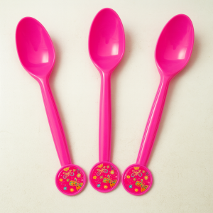 Парти лъжички - пеперуди - пластмасови - 10 бр.