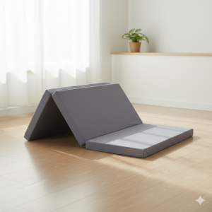 Матрак за бебешка кошара - сив - 118 х 59 см.