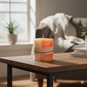 Декоративна свещ Слонова кост / кафе 230 гр.