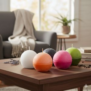 Декоративна свещ - топка 60 гр.