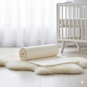 Шалте за бебешко легло - екрю - 75 х 100 см.