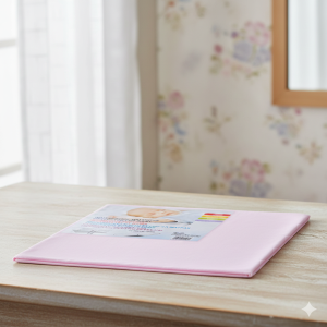 Непромокаем протектор за бебешко легло - розов - 70 х 140 см.