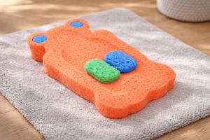 Бебешка гъба за вана - оранжева - 48 х 24 см.