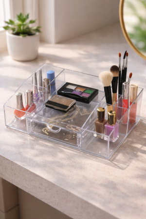 Комбиниран органайзер за гримове и бижута - с чекмедже