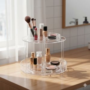 Въртящ се поднос за хладилник/шкаф на две нива