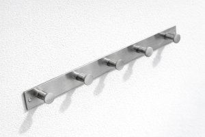 Метална закачалка за стена с 5 кукички - 43 x 4 см.