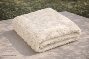 Пухкава Кувертюра за диван или фотьойл - Бяло - 160 x 130 см.