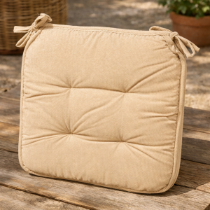 Декоративна възглавница за стол - екрю - 40 х 40 см.