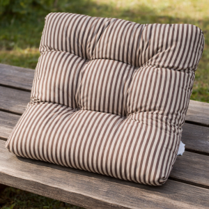 Декоративна възглавница за стол - кафяво райе - 40 х 40 см.