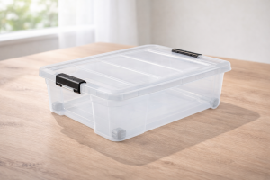 Кутия за съхранение с капак 32 литра - Пластмасова - 59 x 40 x 19 см.