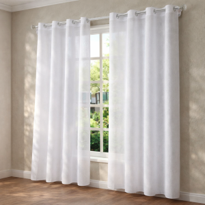 Завеса - бяла - 140 х 140 см.