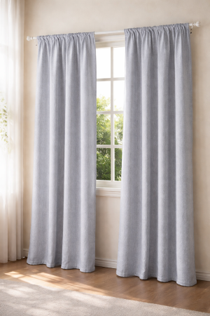 Завеса - сребриста - 140 х 250 см.