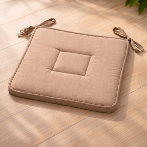 Декоративна възглавница за стол - бежова - 39 х 39 см.