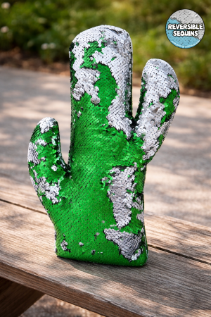 Декоративна възглавница - кактус - магически пайети - 23 х 40 см.