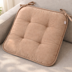 Декоративна възглавница за стол - кафява - 40 х 40 см.