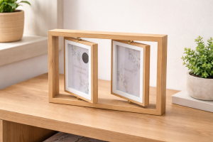 Рамка за снимки - Двойна с въртящи елементи - 10 × 15,2 см.