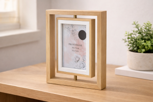 Рамка за снимки от дъб с въртящи елементи - 10 × 15,2 см