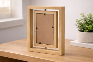 Рамка за снимки от дъб с въртящи елементи - 10 × 15,2 см