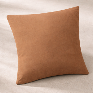 Калъфка за декоративна възглавница - кафява - кадифе - 43 х 43 см.